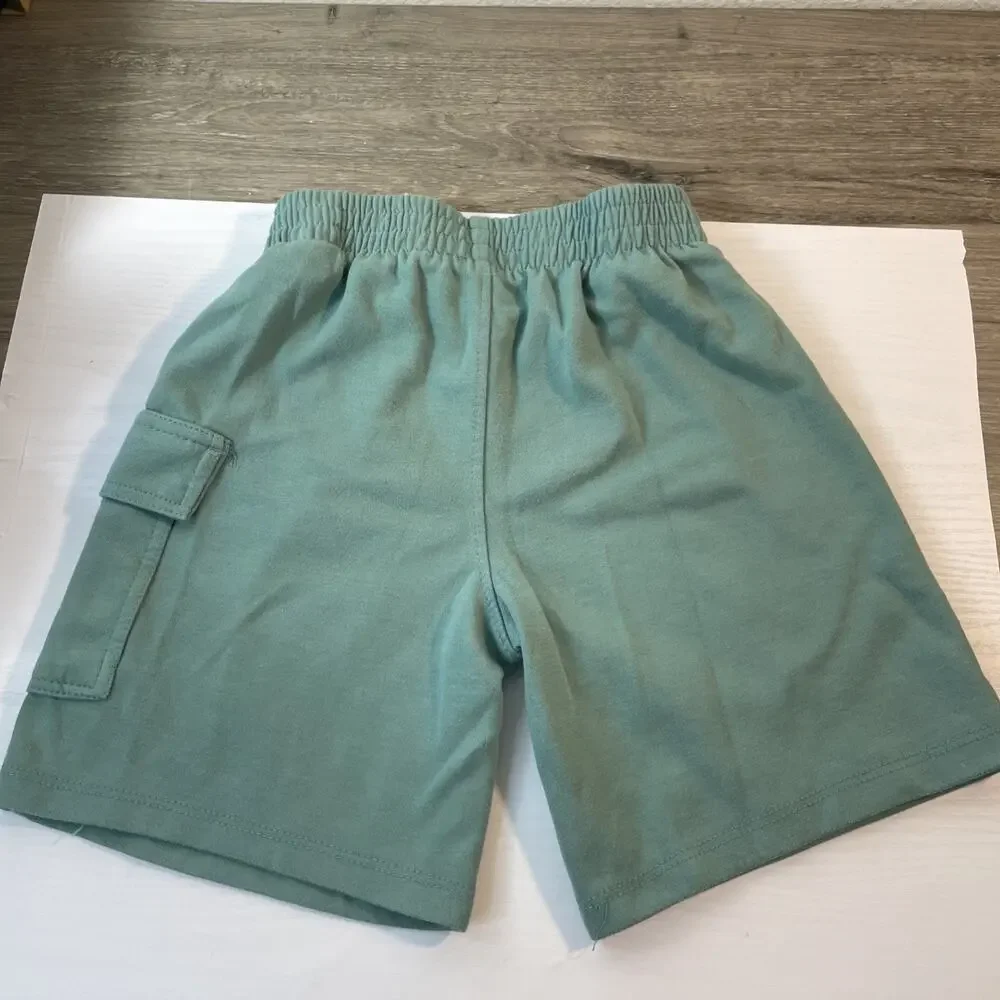 Reebok Boys 2 Pc Shorts Set Size 10 Mint Sage Green Kangaroo Pocket Cargo Outfit